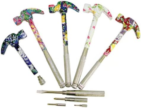 Pretty Tools Hammer (w/ 4 screwdrivers in handle)