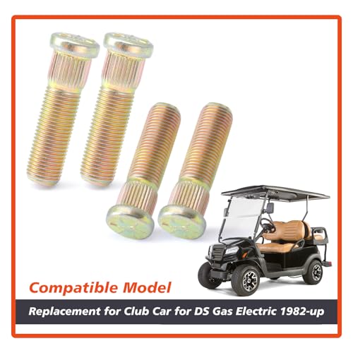 Image of 101922201 4Pcs Lug Stud Bolts Replacement for Club Car for DS Gas Electric 1982-up Replace 416-061 1034779-01 1011304 102353401