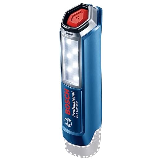 Bosch Professional 12V System batteridriven LED-lampa GLI 12V-300 (300 lumen, utan batteri och laddare, i kartong)
