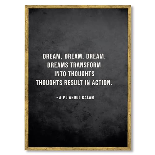 Framed Motivational Quote Poster Canvas Print Art Modern Minimalist Wall