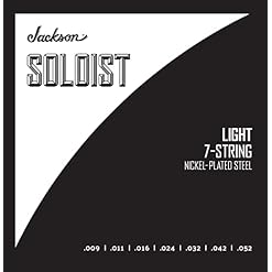 Jackson Soloist Strings 7-String Light .009-.052 jeu de cordes pour guitare électrique 7 cordes - Les Beatles, Paul McCartney, John Lennon, RIngo Starr, George Harrison