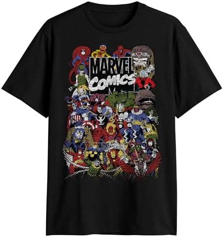 Marvel Avengers Crew Comics Logo Adult Mens Graphic T-Shirt