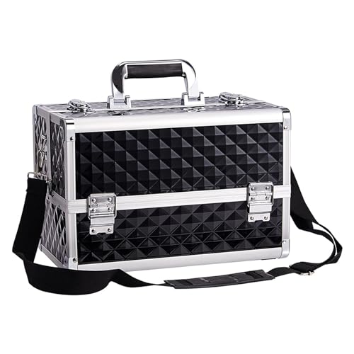 Joligrace Large Makeup Train Case, Black