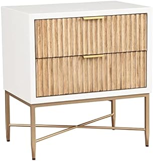 Origins by Alpine Larsen 2 Drawer Nightstand in White