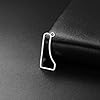 kkjoy 5Pcs Hollow Delaware Map Pendant Charms for Jewelry Making and Crafting, Stainless Steel Mini Charm Craft Supplies Accessories for DIY Bracelet Necklace Earrings #5