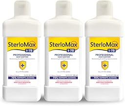 SterloMax 75% Isopropyl Alcohol-based Hand Rub Sanitizer and Disinfectant, 500 ml -Pack of 3