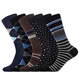 7DayOtter Modal Odor Resistant Dress for Men Cotton Business Crew Socks Patterned Dress Sock