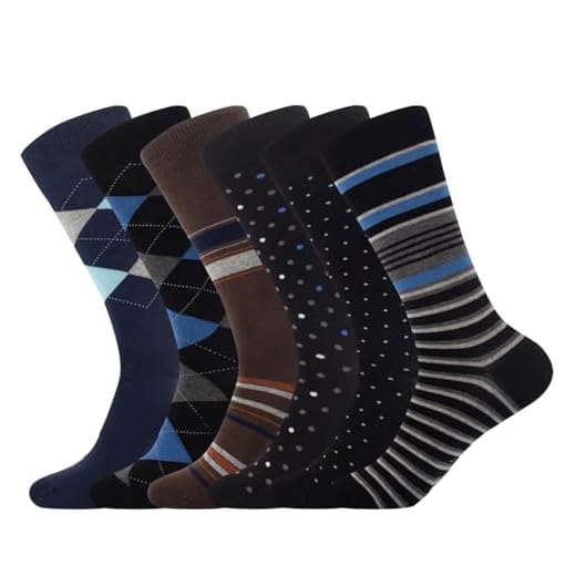 7DayOtter Modal Odor Resistant Dress Socks for Men Cotton Business Crew Socks Patterned Dress Socks Funny