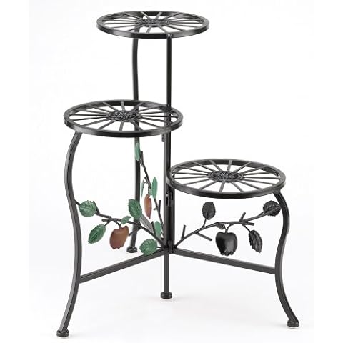 Accent Plus 39857 Country Apple Plant Stand, Multicolor,WROUGHT IRON Cover