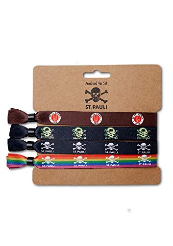 FC St. Pauli - Juego de 4 pulseras de calavera