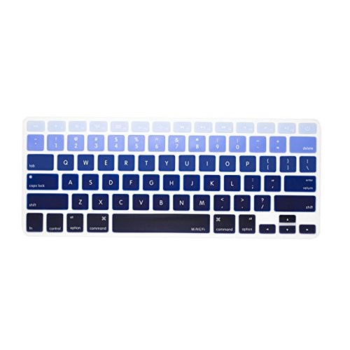 MiNGFi Englisch QWERTY 2008-2017 MacBook Tastaturschutz, US, Blauverlauf