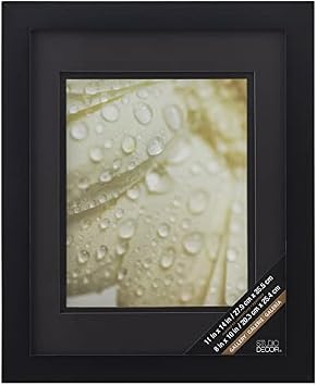Studio Decor Black Gallery Wall Frame with Black Double Mat