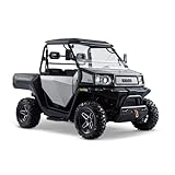 Kandi Cowboy 2 Seat Electric UTV with Lithium Battery, Powerful Dual Electric Motors, AWD, Electric Power Steering, Backup Camera, Electric Dump Bed, Front Winch, 60 Mile Range 40 MPH Top Speed - Grey