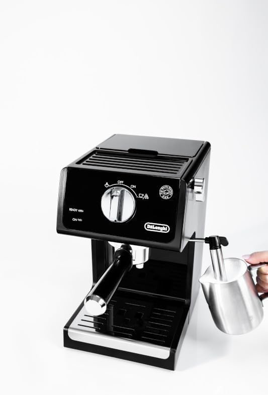 Miniatura 6 de De'Longhi ECP3120 - Máquina de café expreso de 15 barras con vasos de espresso y jarra de espuma de leche de acero inoxidable