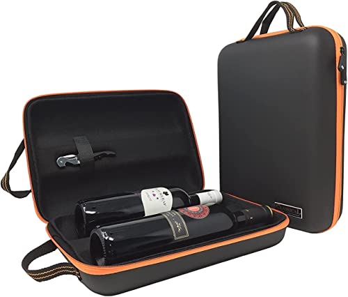 HUFFA Sac de Voyage for Bouteille de vin for 2 Bouteilles de vin - Étui de Protection Rigide en EVA résistant aux Chocs et à l'eau