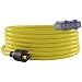 Conntek 20311-025 25-Feet 10/3 30-Amp 125-volt L5-30P Locking Plug to Tri-outlets with Light indicator