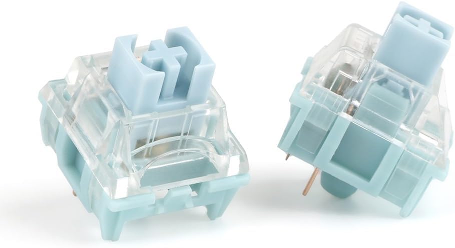 TTC Bluish White V2 Switch, Silent Tactile Pre-Lubed Switch for Mechanical Keyboard(90PCS)