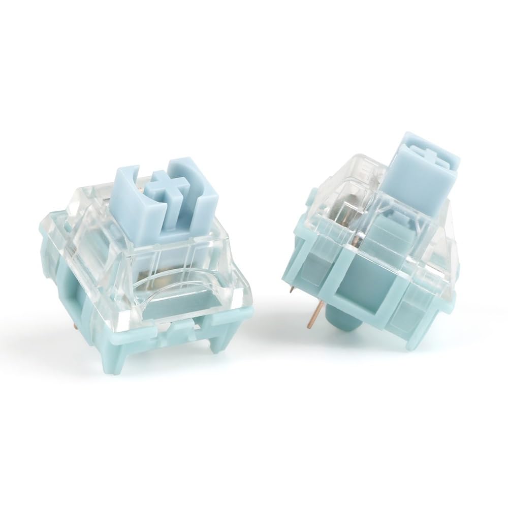 TTC Bluish White V2 Switch, Interrupteur Tactile Silencieux Pré-lubrifié pour Clavier Mécanique(90PCS)