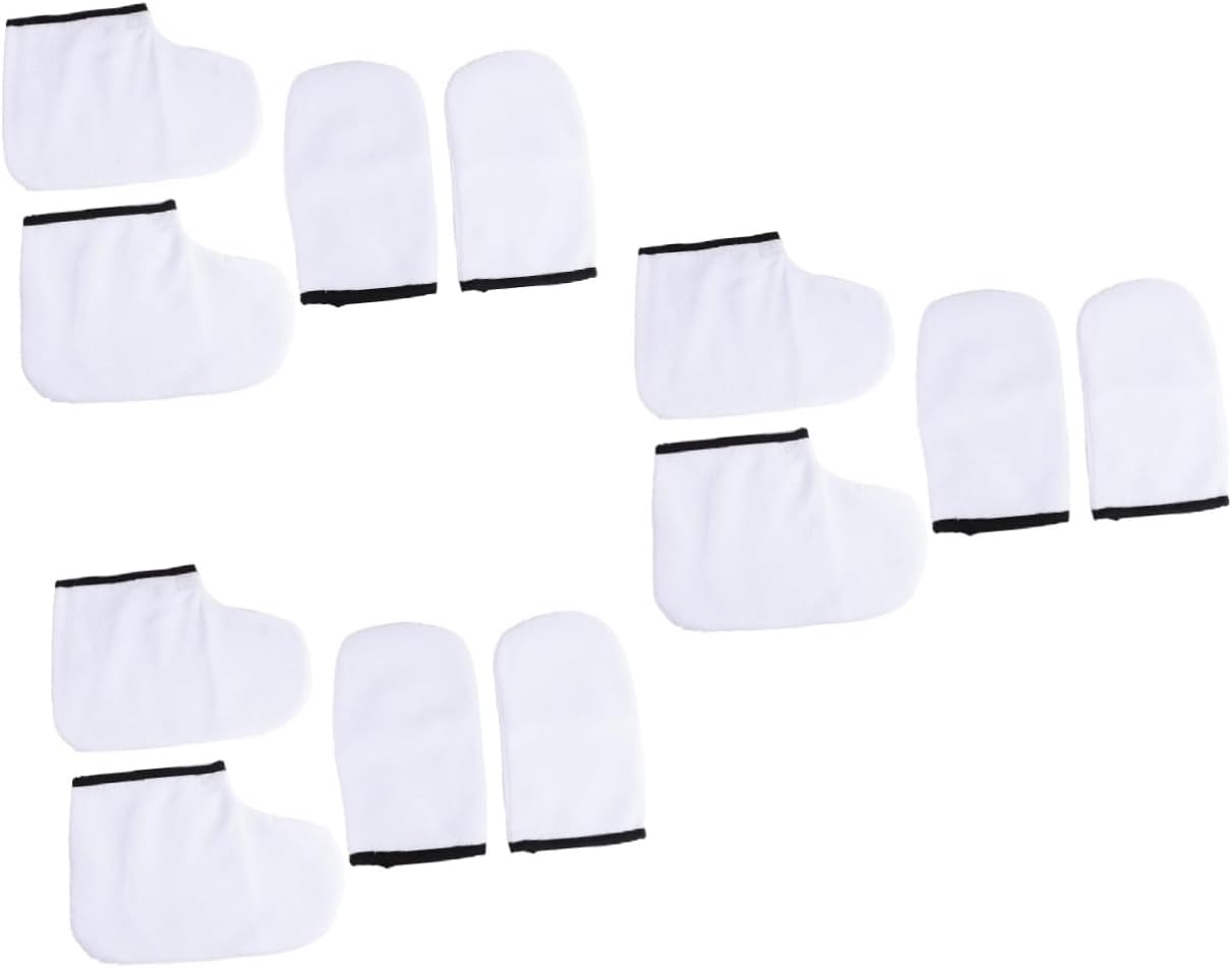 12pcs Paraffin Wax Gloves and Mitts for Hand and Foot Care Moisturizing Covers for and Material Heat Retention for Smooth Skin