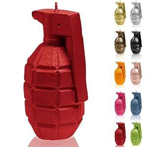 Candellana Handmade Grenade Kaars Gift – Grappig – Decoratieve Kaars – Home Decor – Geschenken voor vrienden – Katoenen lont – Brandduur 12 uur – Rode Kaars