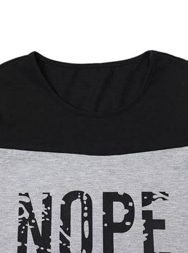 Hilinker Women's Graphic Cold Shoulder Tops Color Block Long Sleeve Sexy Shirts3