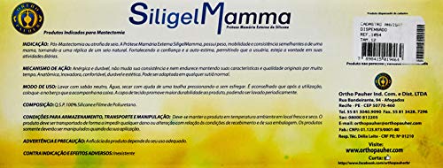 Prótese Mamária Externa de Silicone Modelo Gota Clear, Ortho Pauher, Translucido, 52/54