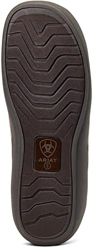 ARIAT Men's Lincoln Wool & Suede Warm Soft Comfortable Indoor Outdoor Slippers with Sherpa Lining & TPR Soles, Brown, 9 | Image 5