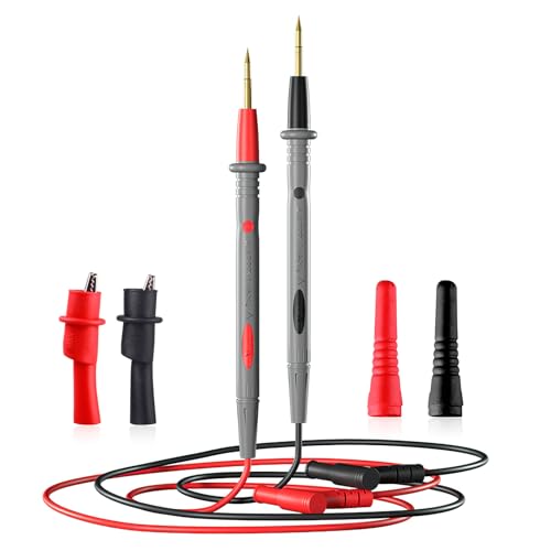 1000V 10A Cables de Prueba para Multímetro Digital Universal, Pinzas de Cocodrilo, Sondas de Prueba de Multímetro, Cable de prueba multímetro para Uso Industrial, Comercial y Doméstico