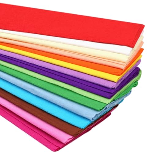 Papier crépon indéchirable pour loisirs créatifs | Lot de 15 couleurs anti-gaspillage
