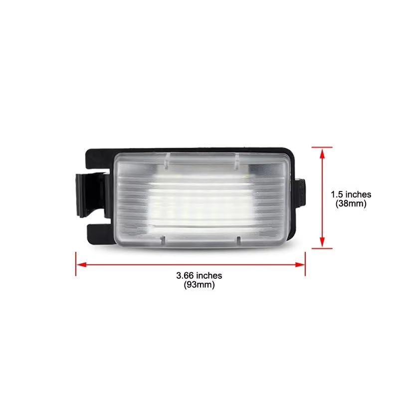 Luces de matrícula para Nissan Pulsar N16 juego de plafones traseros compatibles 26510CD00A 4