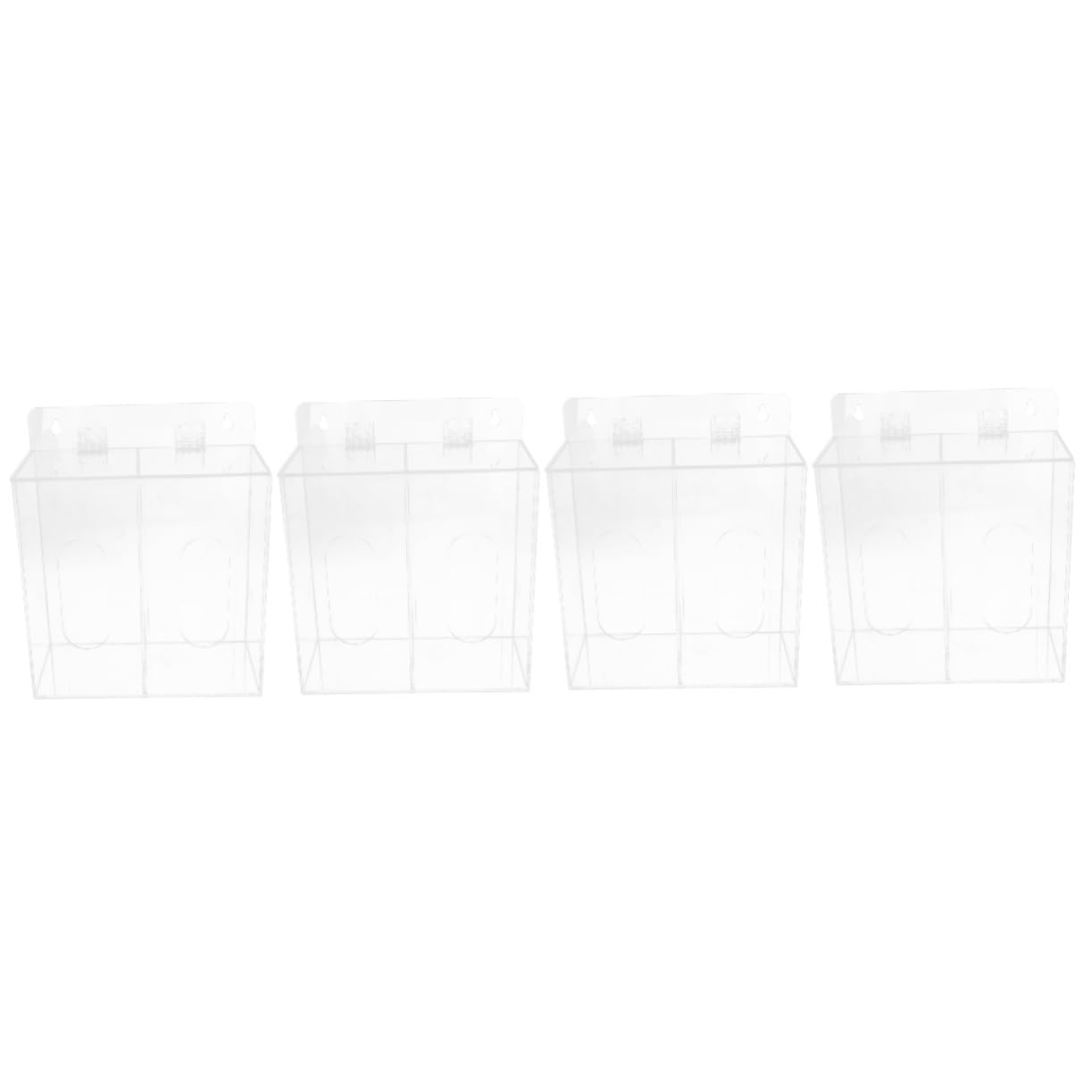 4piezas Dispenser De Guantes y Acrílico De Pared Organizador De Almacenamiento Compartimentos Para Guantes y Solución Práctica y Visible Para Espacios De Trabajo y Laboratorios