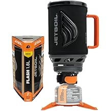 Jetboil Flash Portable Fast Boil Stove for Camping and Backpacking with 1-Step Auto Ignition, Propane/Isobutane Burner with Cooking Cup