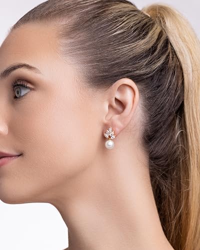 Earrings for Women by SNGIA, Gold Pearl Earrings, Small Gold Earrings, Dainty Gold Earrings, Gold Stud Earrings for Women, Statement Earrings, Pearl Dangle Earrings, Pearl Drop Earrings, Pearl Earrings Studs, Pearl Drop Earring with Cubic Zirconia by SNGIA, Small Earrings, Gold Studs Earrings for Women, Small Stud Earrings, Dainty Earrings, Gold Drop Earrings, Cubic Zirconia Earrings, CZ Earrings2