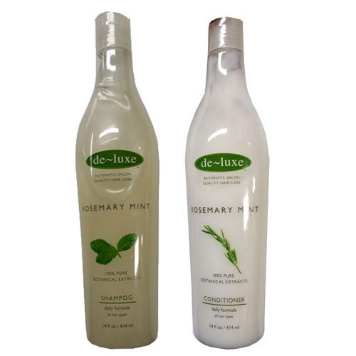 De Luxe Shampoo and Conditioner Rosemary Mint 14 Ounces Each