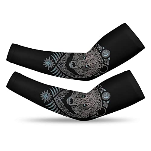 Manchettes de bras tatouage viking pour running et sports de plein air en été