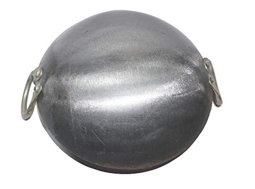 Image of Iron Medium Size 10 Inch /1.80 L Kadhai with Large Handle for Cooking , Silver