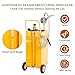 30 Gallon Gas Caddy with Pump,Portable Fuel caddy with Wheels,Large Diesel Fuel Transfer Tanks for ATV Car Mowers Tractor Boat Motorcycle (Yellow)