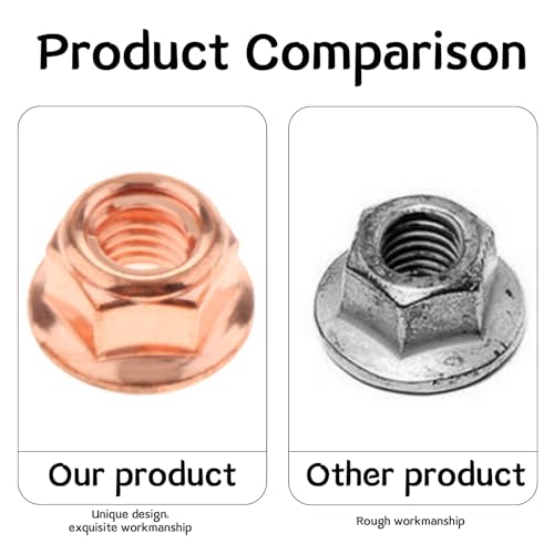 15 Stück Auspuffmutter M8 Sechskant,M8 x 1.25 CU SW13 Kupfermutter,Sechskant-Kupfer Selbstsichernd,Krümmer Muttern Kupfer,Auspuff Stehbolzen,Kupferschraube,Auspuffkrümmer Mutter Kopfbolzen für BMW E30