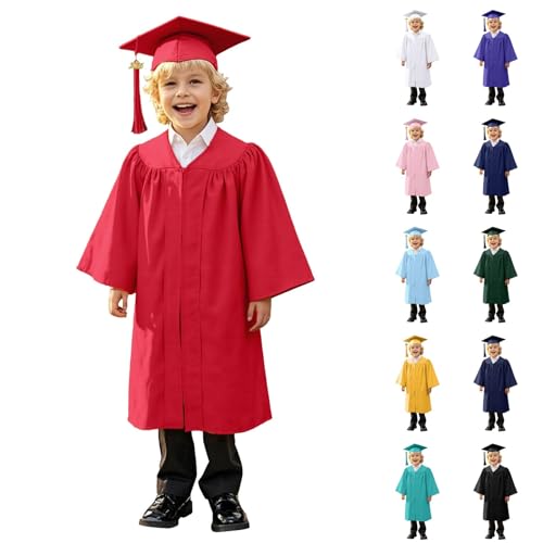 Image of Kindergarten 2025 Graduation Cap and Gown Tassel Sets with Charm 2PCS Graduations Stoles for Kids Grad Party Clothes