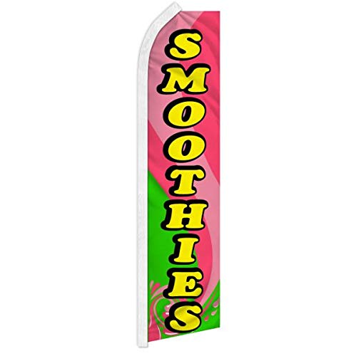 Smoothies Swooper Feather Flag - Perfect for Smoothie Shops, Juice Stops, Food Trucks