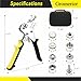 Gromerior Premium Snap Fastener Tool with Case & 100 Sets 15mm Stainless Steel Snaps, Heavy-Duty Snap Button Kit for Fabric/DIY Sewing/Leather/Boat Cover/Canvas/Tarps/Repairs