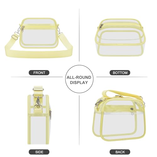 Image of Clear Bag for Stadium Events Clear Sports Fan Handbags Purses with Adjustbale Strap for Concerts Festivals Game Day