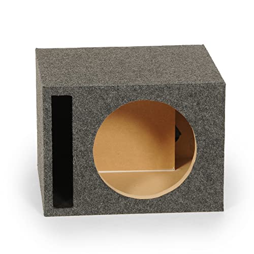 Q Power SBASS12VENTEDBOXED Qpower Qbass Dual Vented 12 Inch Heavy Duty Mdf Material Single Car Audio Subwoofer Enclosure Box thumb #1