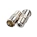 FolioGadgets F Type RG6 Coax Coaxial Cable Connector Adaptor, Male to Female - 10 Pack