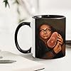 Danny De Vito and Beloved ham Art, Rum Ham Mug, Gift for Birthday, Christmas, for Men, Coffee, Tea Mug 11oz Inside Coloured Ceramic Mug. (Black) #2
