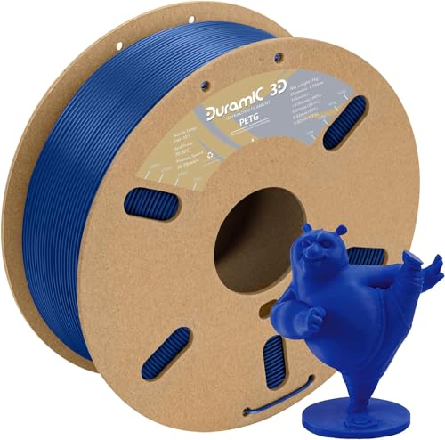 DURAMIC 3D PETG Filament 1.75mm Blue, 3D Printing Filament 1kg Spool(2.2lbs), Blue Filament 1.75mm Dimensional Accuracy +/- 0.05 mm Non-Tangling Non-Clogging Non-Stringing