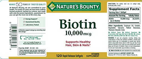 Nature's Bounty Biotin 10,000 Mcg - Image 6