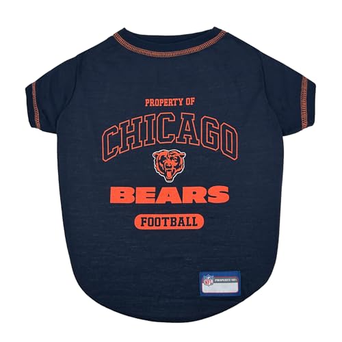 Image of NFL Chicago Cubs Dog T-Shirt for Pets, Size Large. Officially Licensed Pet Shirt with Team Logo, Soft Stretchable Comfort Fit Apparel for Dogs & Cats