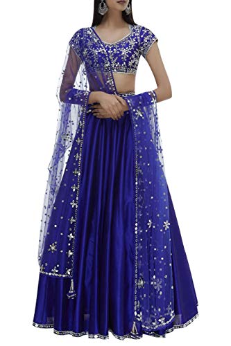 ETHNIC EMPORIUM Designer Indiano Sposa Bollywood Lehenga Choli Dupatta ghaghara Gonna Reale da Sposa Top Set con Christian Wedding Women Dress Abito da Festa Musulmano Indian Women 8446