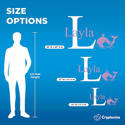 Personalized Name & Initial Ocean Wall Decals I Whale Baby Decorations For Boy & Girl Bedroom I Ocean Theme Classroom I Nursery Whale Decor I Ocean Animals I Multiple Size & Color Options (Wide 22" X 15" Height) #TOP3